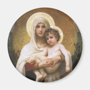 Madonna van de Rozen van Bouguereau Magneet