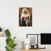 Madonna van de Rozen van Bouguereau Poster (Thuiskantoor)