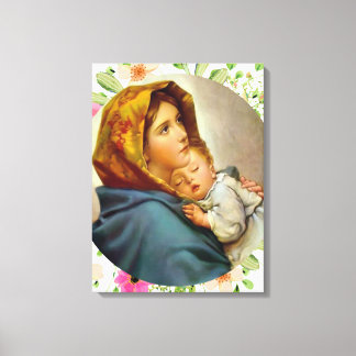 Madonna van de Streets Mary and Child Canvas Afdruk