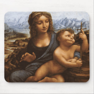 Madonna van de Yarnwinder door Leonardo da Vinci Muismat