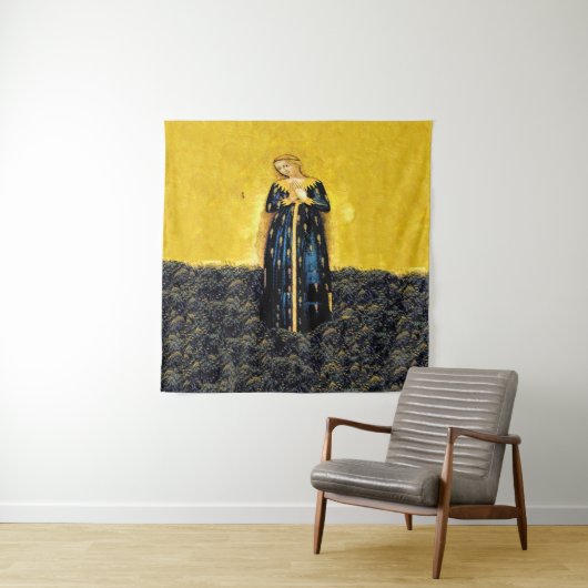 Madonna van het Wheat Tapestry Wandkleed (In situ)