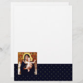 Madonna van W. Bouguereau. kerstbriefjes (Voorkant / Achterkant)