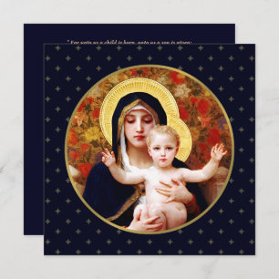 Madonna van W. Bouguereau. Religieuze kerstKaart