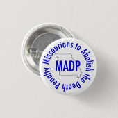 MADP-knop, wit Ronde Button 3,2 Cm (Voorkant /achterkant)