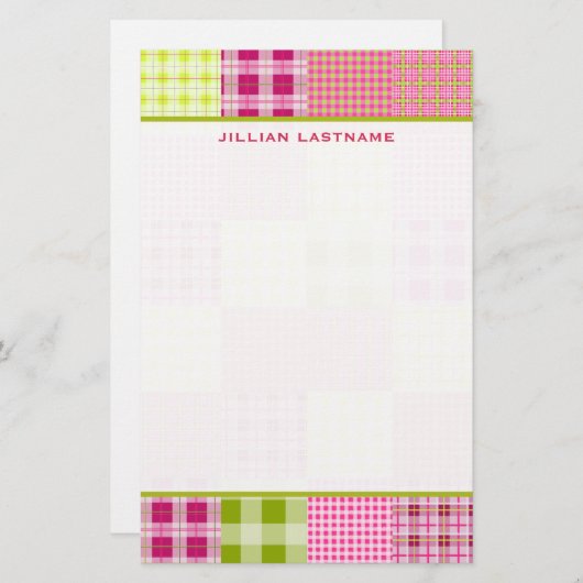 Madras a inspiré la papeterie de patchwork de (Devant / Derrière)