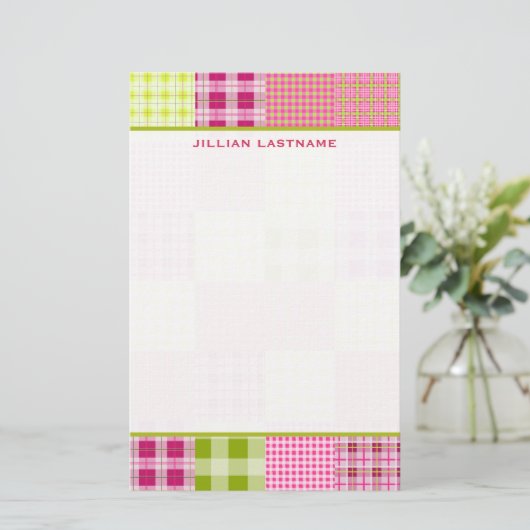 Madras a inspiré la papeterie de patchwork de (Debout devant)