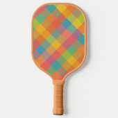Madras Breeze - Diagonale Plaid Pickleball Paddle (Achterkant)