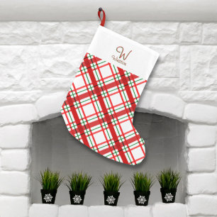 Madras Check Pset Small Kerstmis Stocking Kleine Kerstsok