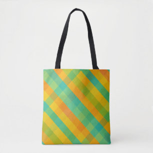Madras Check Revival – Vibrant Diagonal Plaid Tas