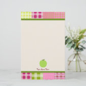 Madras Geïnspireerde spelbreker en groene Apple-le Briefpapier (Staand voorkant)