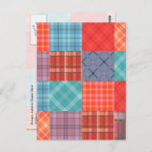 Madras Patchwork Briefkaart (Voorkant / Achterkant)