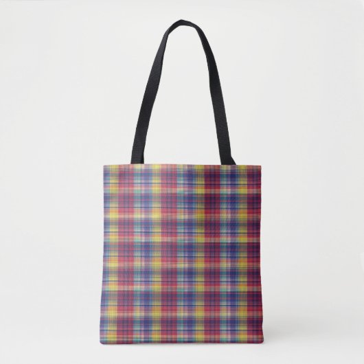  Madras Plaid Pattern Draagtas (Voorkant)