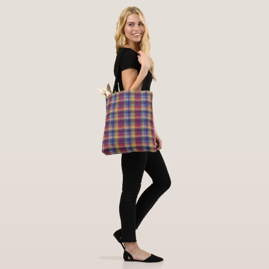  Madras Plaid Pattern Draagtas (Op model)