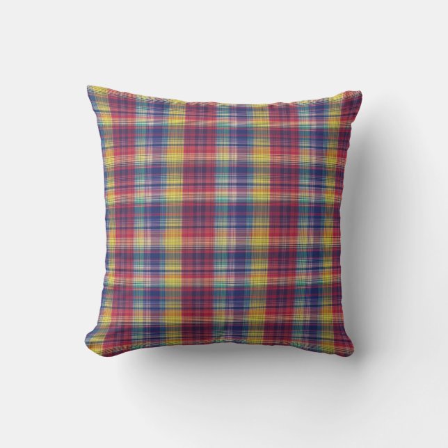  Madras Plaid Pattern Kussen (Voorkant)