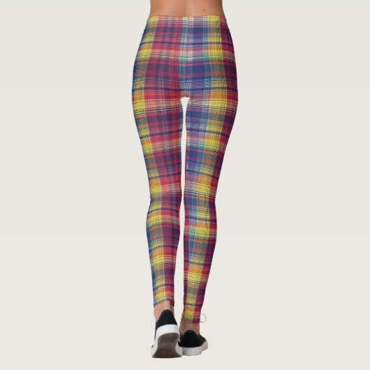 Madras Plaid Pattern Leggings (Achterkant)
