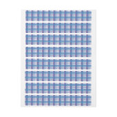 Madras Pset Blue en Paars Omwikkelbaar Adreslabel (Vel)