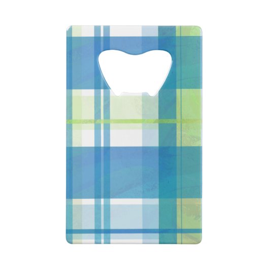 Madras Pset Green en Blue Kredietkaart Flessenopener (Achterkant)