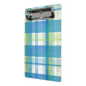 Madras Pset Green en Blue Mini Klembord (Angled2)