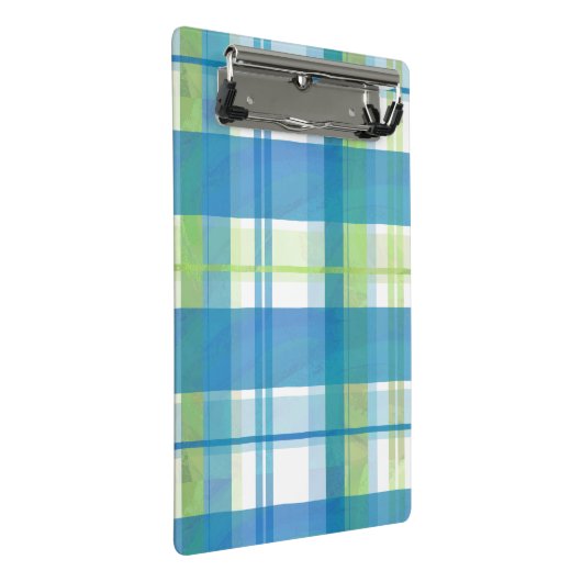 Madras Pset Green en Blue Mini Klembord (Schuin)
