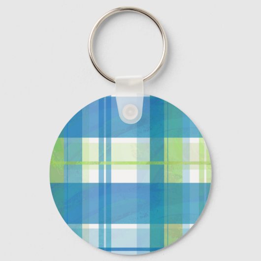Madras Pset Green en Blue Sleutelhanger (Voorkant)