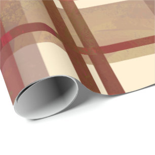 Madras Pset Herfst Red Cadeaupapier