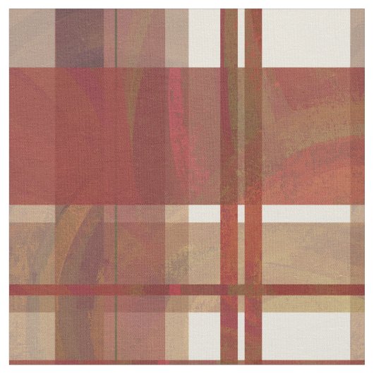 Madras Pset Herfst Red Stof (Close Up)