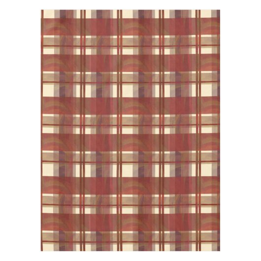 Madras Pset Herfst Red Tafelkleed (Voorkant)