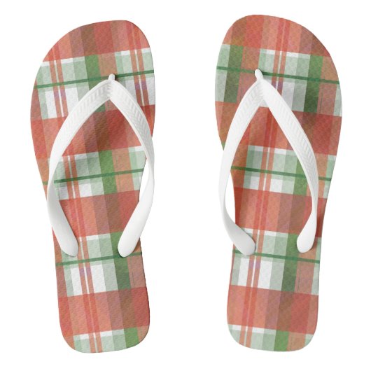 Madras Pset Kerstmis Teenslippers (Voetbed)