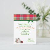 Madras Pset Tea Party Invitation Kaart (Staand voorkant)