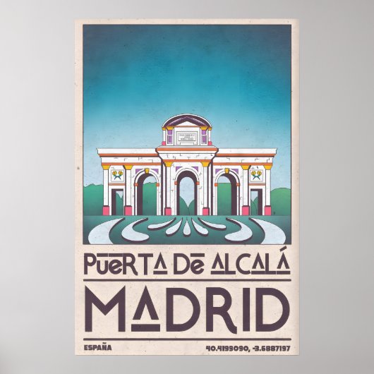 Madrid Architecture Poster Puerta de Alcalá (Devant)