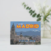 Madrid, Bezoek... Spanje, briefkaart (Staand voorkant)