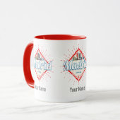 Madrid Capital Spain Retro Skyline Mok (Voorkant links)