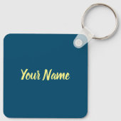 Madrid Capital Spain Retro Skyline  Sleutelhanger (Achterkant)