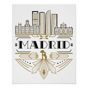 Madrid Espagne Art Déco Souvenir Esthétique
