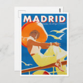 Madrid Espagne carte postale voyage vintage (Devant / Derrière)
