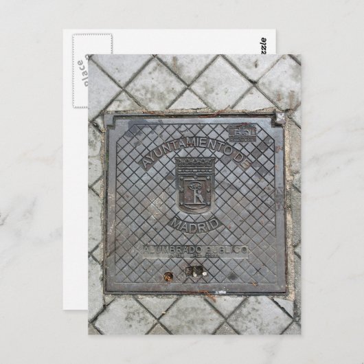 Madrid, Espagne Couverture Utilitaire Carte postal (Devant / Derrière)
