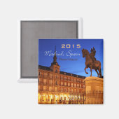 Madrid Espagne La nuit Scène Magnet Changement Ann (Recto/Verso)