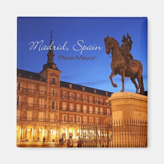 Madrid Espagne Scène de nuit Magnets de voyage (Devant)