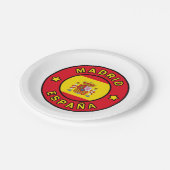 Madrid España Papieren Bordje (Gekanteld)