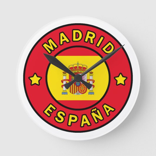 Madrid España Ronde Klok (Voorkant)