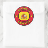 Madrid España Ronde Sticker (Tas)