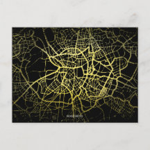 Madrid Gold Style Art Map