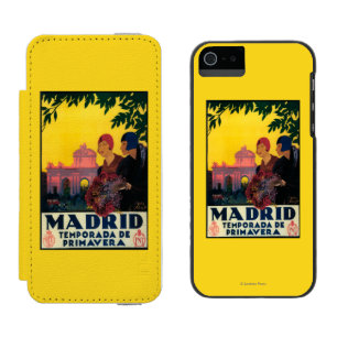 Madrid in het Springtime-Poster voor reispromotie