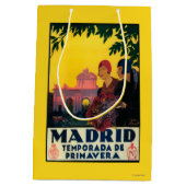 Madrid in het Springtime-Poster voor reispromotie Medium Cadeauzakje (Achterkant)