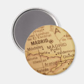 Madrid  kaart Magnet Magneet (Voorkant / Achterkant)