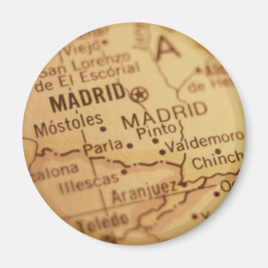 Madrid kaart Magnet Magneet (Voorkant)