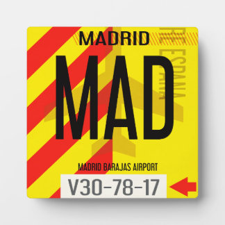 Madrid Luchthaven Bagageposter Fotoplaat