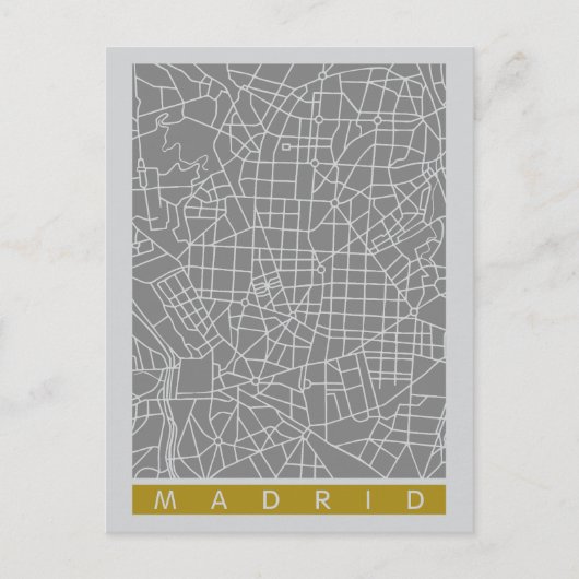 Madrid map briefkaart (Voorkant)