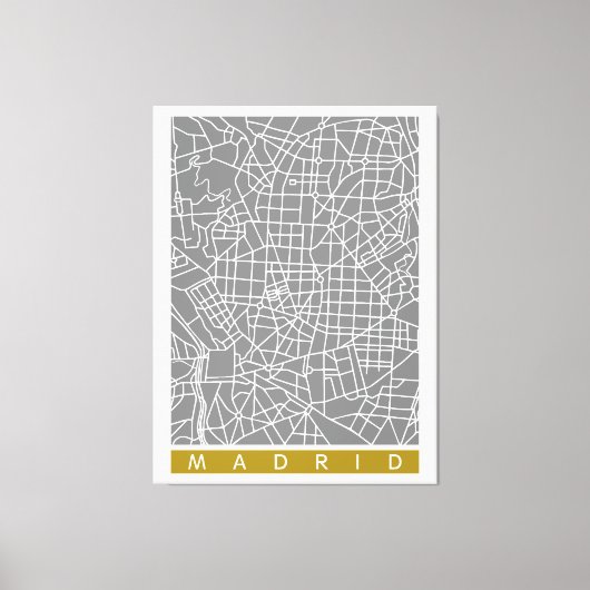 Madrid map canvas afdruk (Voorkant)