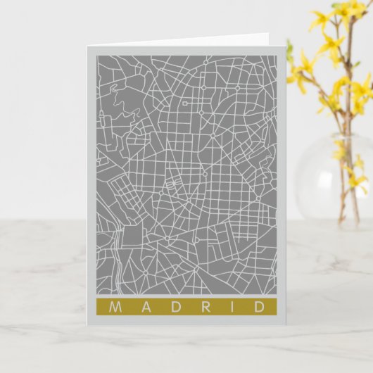 Madrid map kaart (Gele Bloem)